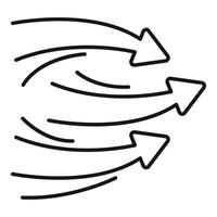 Multiple arrows pointing up right showing growth and progress vector