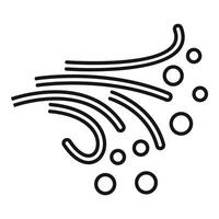 Abstract lines and circles forming an air flow design element vector