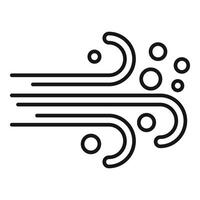 Strong wind blowing from left to right with particles vector