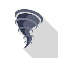 Powerful tornado rotating, destructive whirlwind in flat style vector