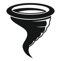 Big tornado rotating and touching the ground vector