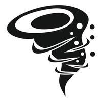 Black and white whirlwind moving in spiral shape creating air vortex vector