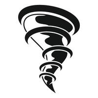 Black tornado rotating and forming a vortex vector