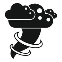 Tornado forming from cumulonimbus cloud rotating air mass vector