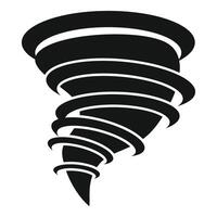 Black tornado rotating and forming a vortex vector