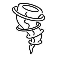 Tornado rotating and forming a destructive vortex vector