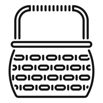 Data basket storage information binary code icon vector
