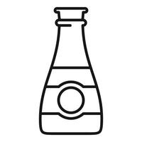 Wine bottle with blank label for branding showing alcohol vector