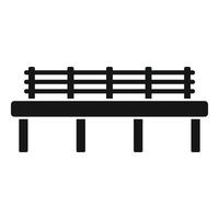Simple bench with backrest standing on four legs icon vector
