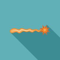 Simple vector illustration of a firecracker exploding in the air