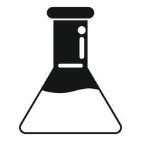 Chemical flask icon representing science experiment equipment vector