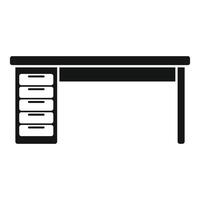 Office desk with drawers providing workspace organization vector