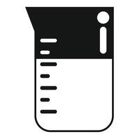 Laboratory beaker icon showing measuring container vector