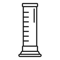 Laboratory glassware icon showing graduated cylinder for experiments vector