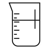 Chemical beaker icon showing measuring tool for experiments vector