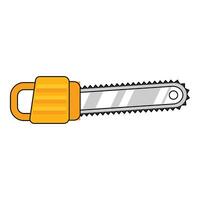 Chainsaw with sharp teeth for cutting wood isolated on white background vector