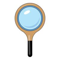 Cartoon magnifying glass zooming in searching finding vector