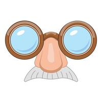 Funny disguise is making people laugh during a carnival party vector