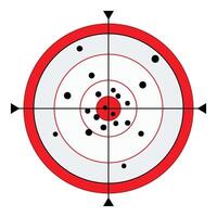 Target showing accuracy practicing shooting sport skill vector