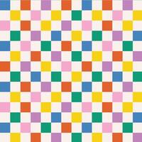 Colorful Groovy checkered seamless patterns backgrounds vector