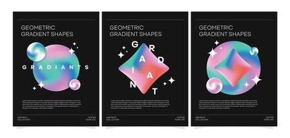 design template poster with dynamic gradient. vector