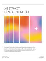 Minimalist poster design template with abstract gradient. vector
