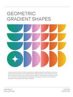Minimalist poster design template with geometric shape gradient. vector