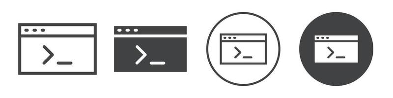 Command console icon logo outline vector