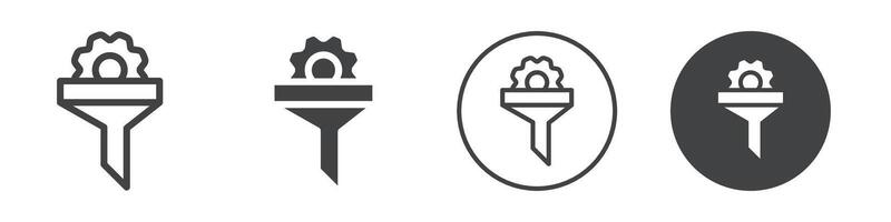 Conversion rate optimization icon logo outline vector