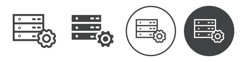 Data center configuration icon logo outline vector