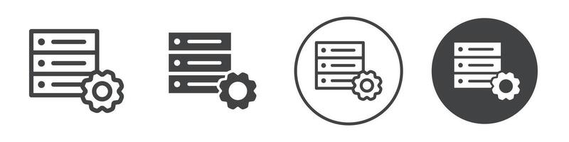Data center configuration icon logo outline vector