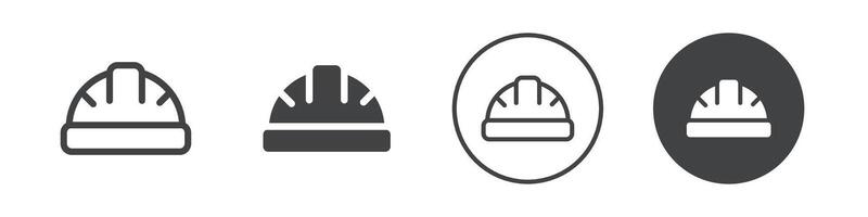 Helmet icon logo outline vector