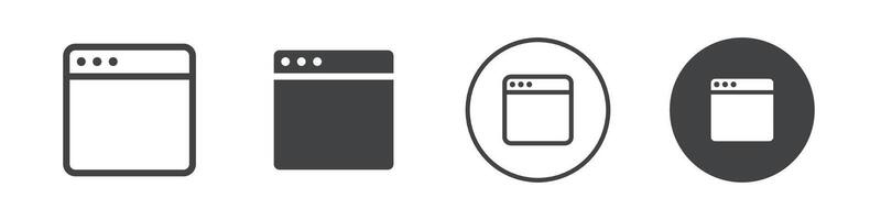 Internet Browser Window icon logo outline vector