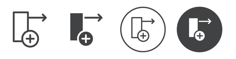 Insert column row icon logo outline vector