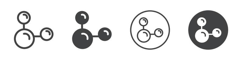 Molecule structure icon logo outline vector