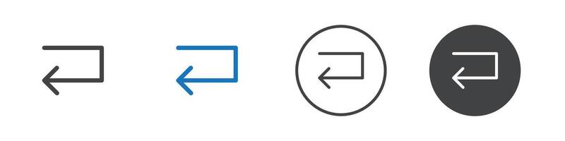 Return navigation arrow icon logo outline vector