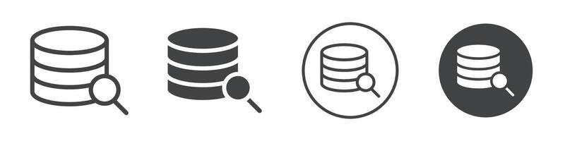 Scan database icon logo outline vector