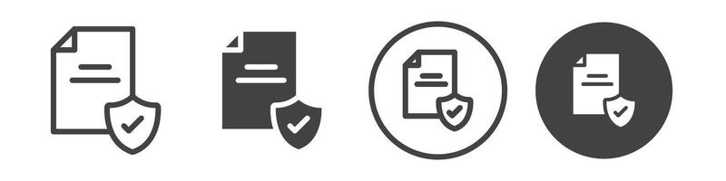 Secure Verification icon logo outline vector
