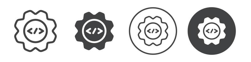 Software Development icon logo outline vector