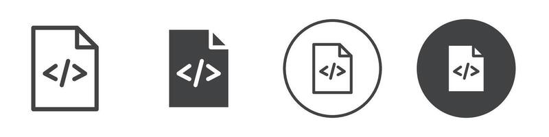 Source code icon logo outline vector