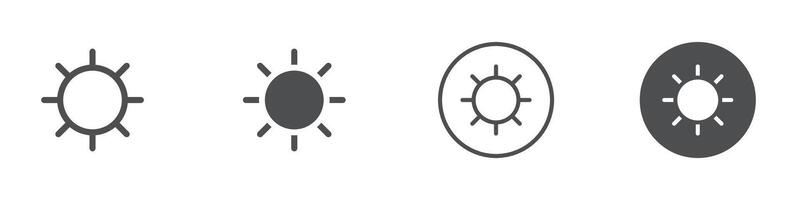 Sun shining icon vector