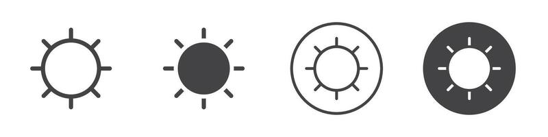 Sun icon set vector