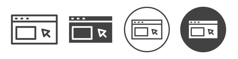 Webpage and cursor icon vector