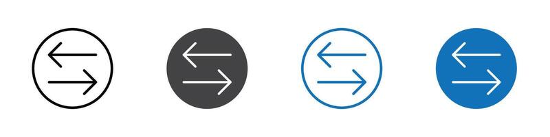arrows data transfer icon flat editable icon mark set. vector