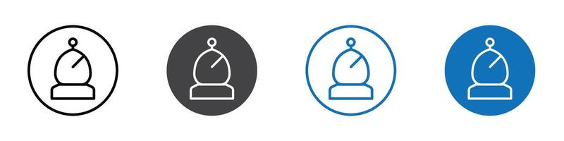 Bishop icon flat editable icon mark set. vector