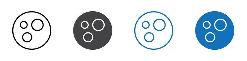 Bubbles icon flat editable icon mark set. vector
