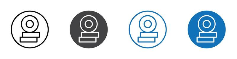 Coin stack icon flat editable icon mark set. vector