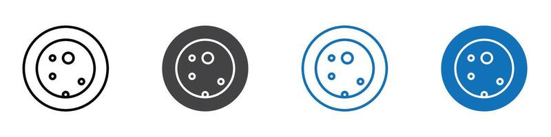 Cookie icon flat editable icon mark set. vector