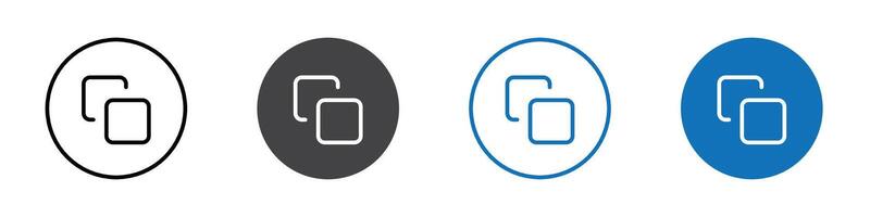 Copy icon flat editable icon mark set. vector