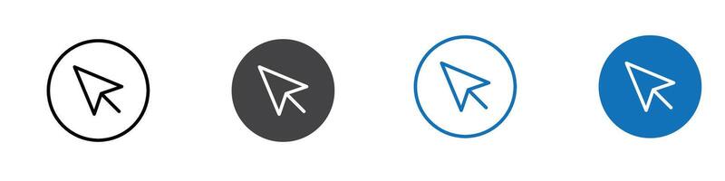 Cursor icon flat editable icon mark set. vector